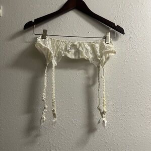 Dior Ivory Lace Garter Belt